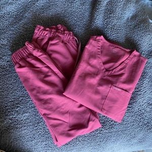 Jaanuu 3 Pocket V-Neck Top & Essential 5 Pocket Jogger Scrubs